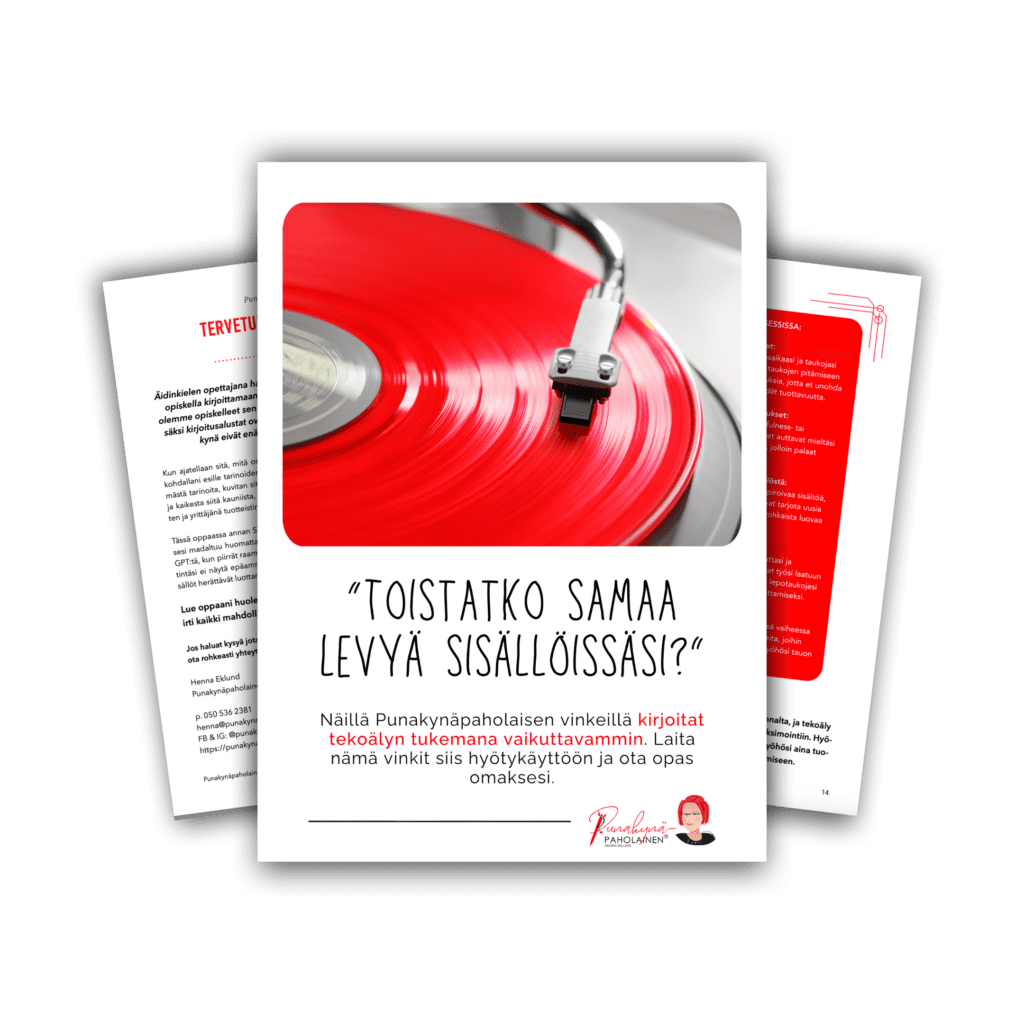Punakynäpaholaisen opas tarjoaa toimivat vinkit, joilla kirjoitat tekoälyn kanssa rinta rinnan.