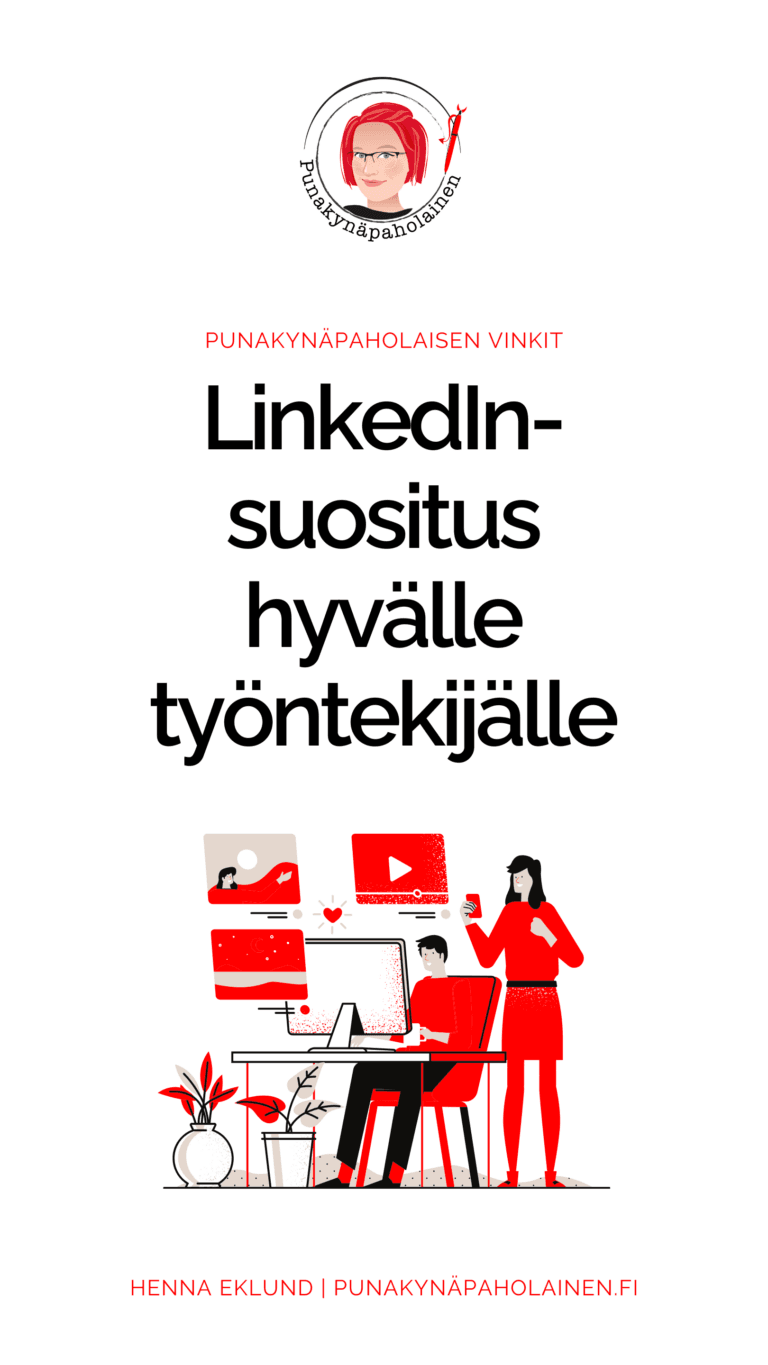 LinkedIn-suosituksen tekeminen - Punakynäpaholainen
